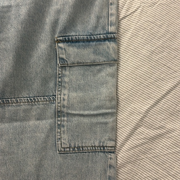 Mango Cargo Jeans Light Blue - Picture 3 of 4